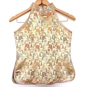 Floral Print Top - Yellow Gold